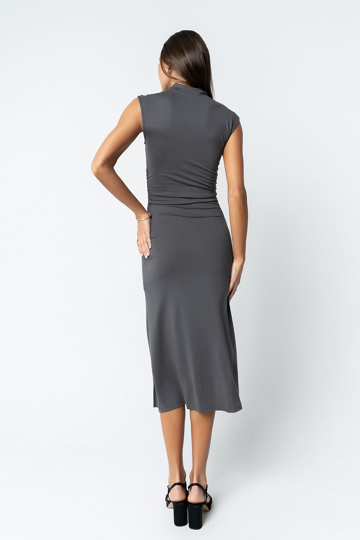 Brandi Maxi Dress in Charcoal