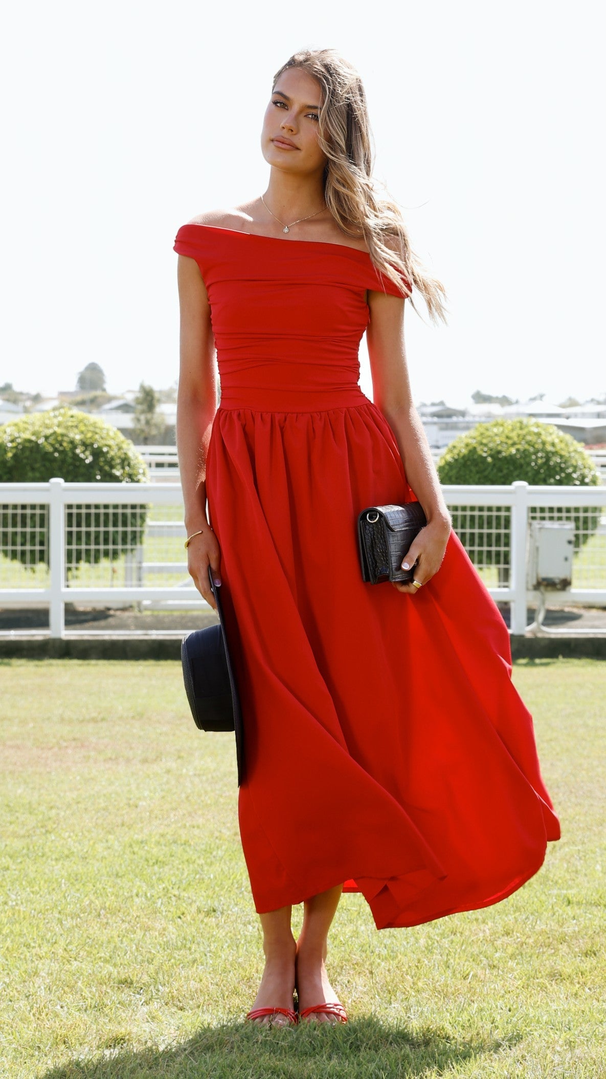 Immy Midi Dress - Red