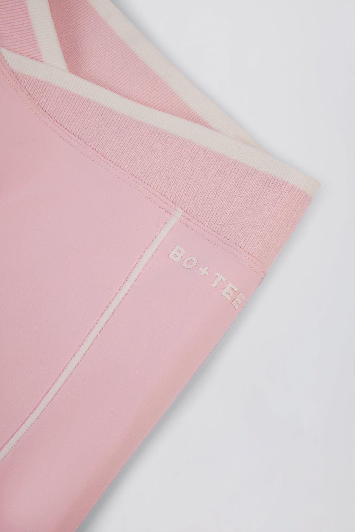 Soft Active Wrapover Contrast Mini Shorts in Powder Pink