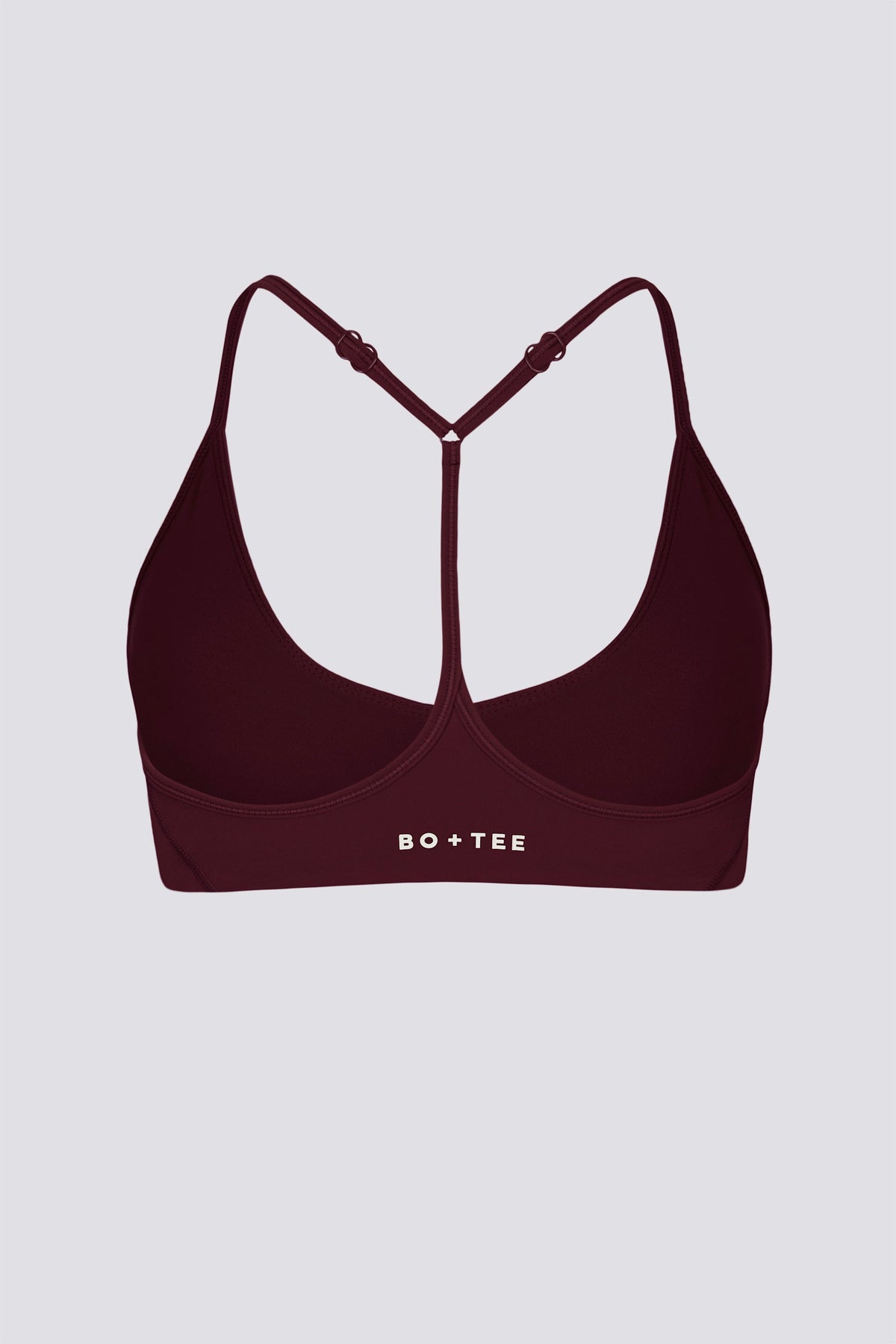 Soft Active Racerback Sports Bra in Burgundy
