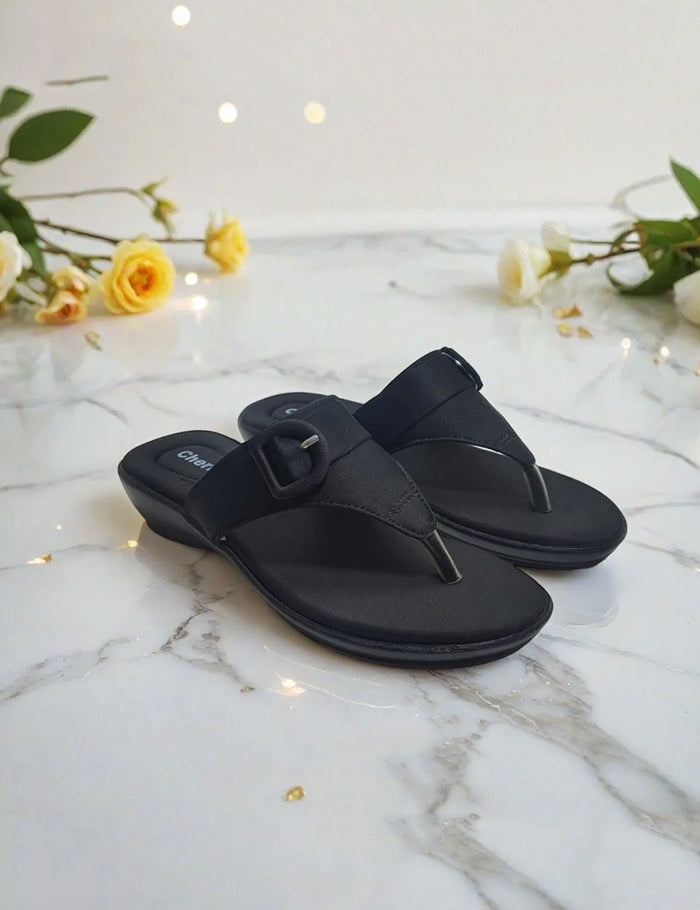 Black Soft Slippers