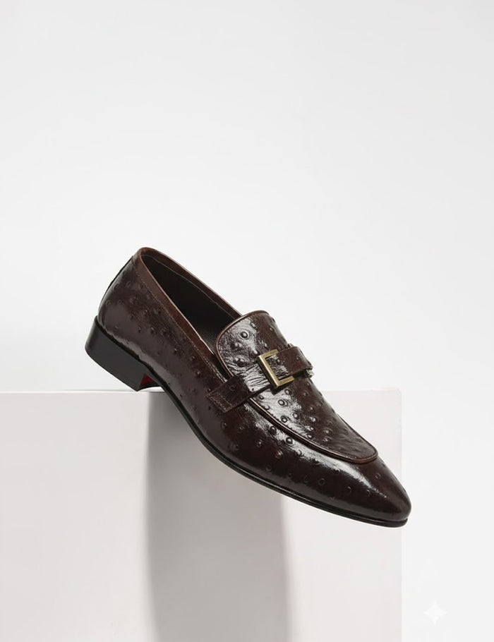Brown Men's Genuine Leather Loafer - Leather Sole