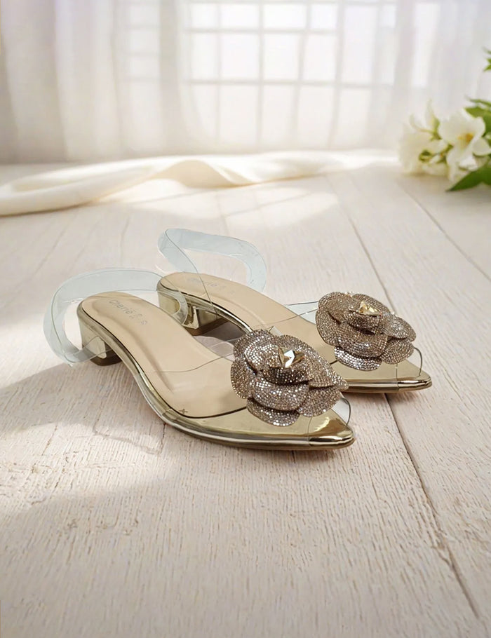 Golden Fancy Sandals