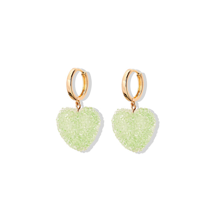 Jelly Heart Hoops, Pistachio (G)