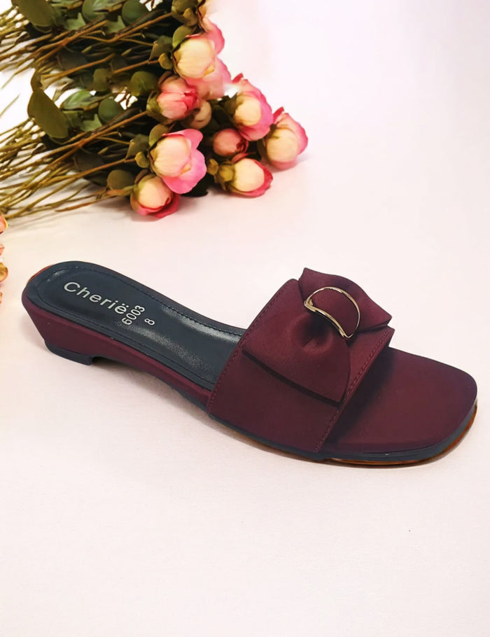 Maroon Flat Slipper