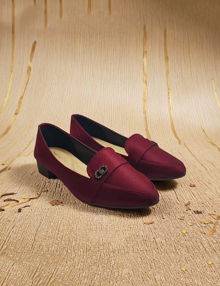 Maroon Winter Pumps