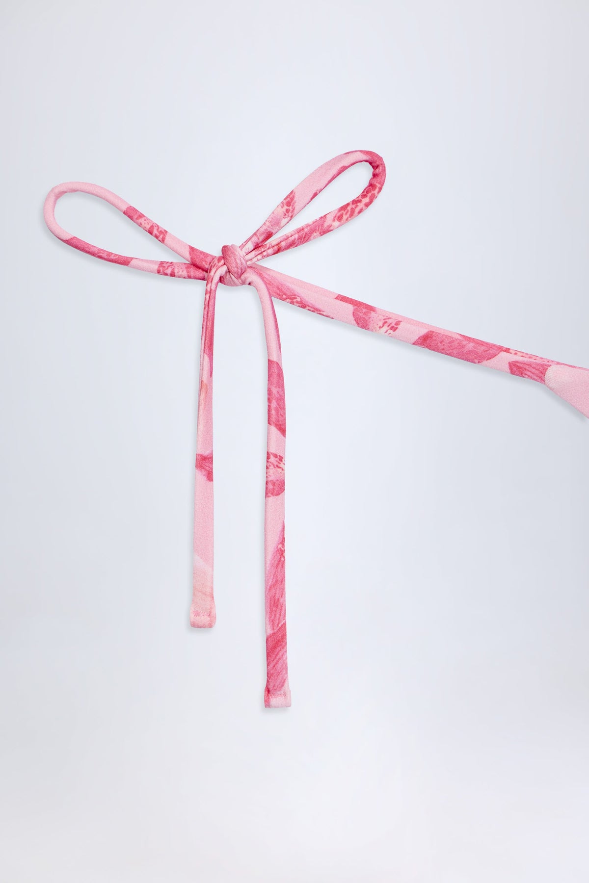 Side-Tie Thong Bikini Bottoms in Pink Orchid Print