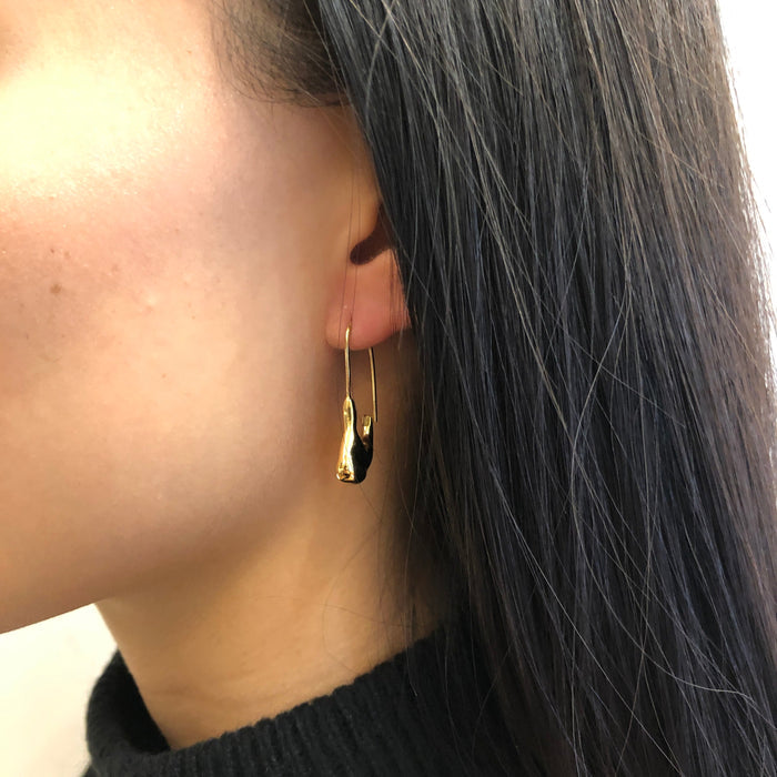 Pebble Mini Earring, Gold