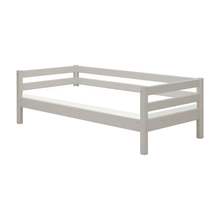 FLEXA Sicherheitsgitter in voller Länge in Grau, 200 cm, robuste, kindersichere Ausführung für Kinderbetten, abgebildet auf weißem Hintergrund.