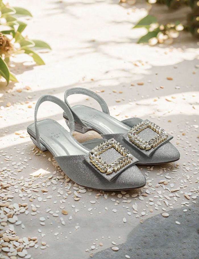 Silver Fancy Sandals