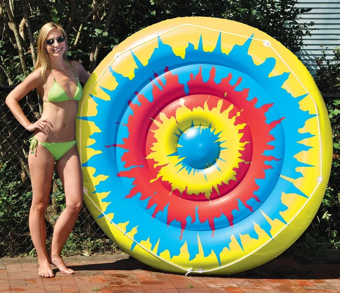 Spiral Tie Dye Island Float - Great Backyard Place