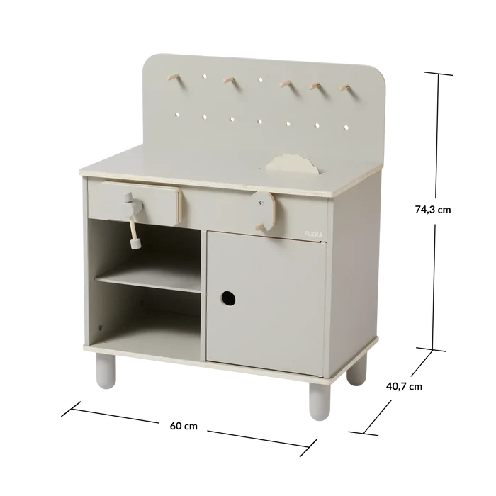 The Workbench, Grey PLAY the-workbench-natural-grey flexa-com.myshopify.com