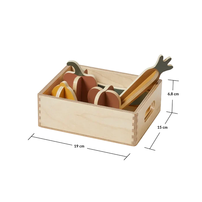 Vegetables, 5 pcs, Handpainted PLAY vegetables-multicolors-natural-wood flexa-com.myshopify.com