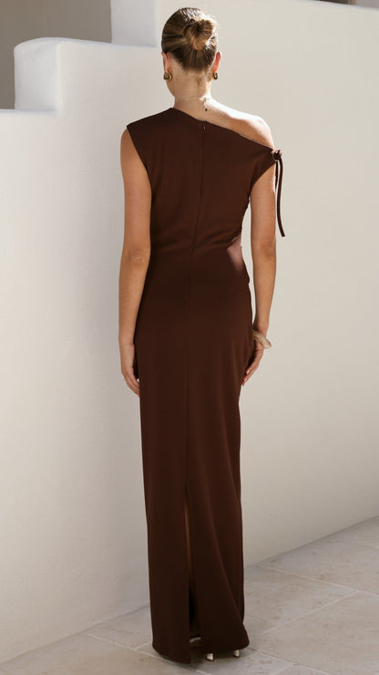 Lealah Maxi Dress - Chocolate