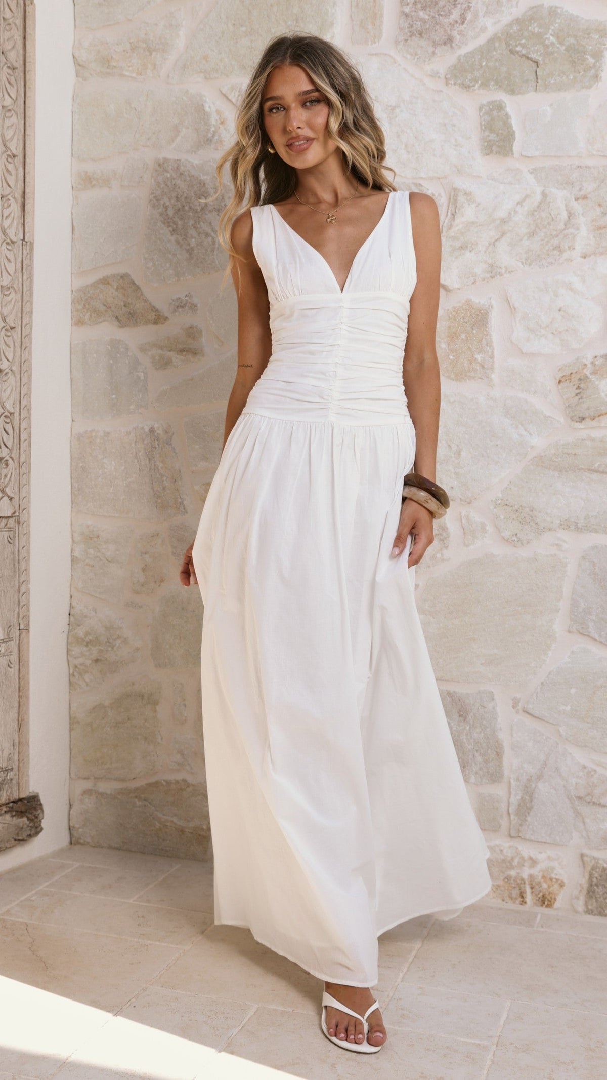Sanya Maxi Dress - White