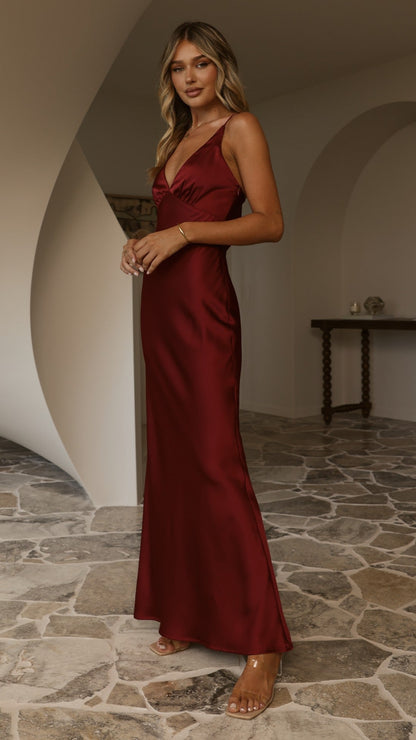 Ziah Maxi Dress - Wine