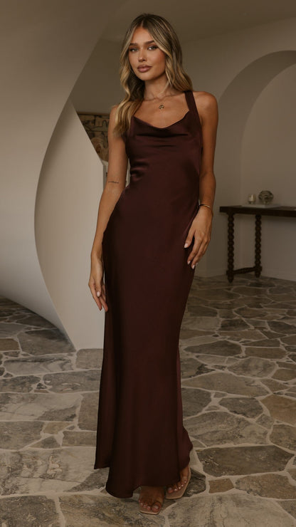 Eva Maxi Dress - Chocolate