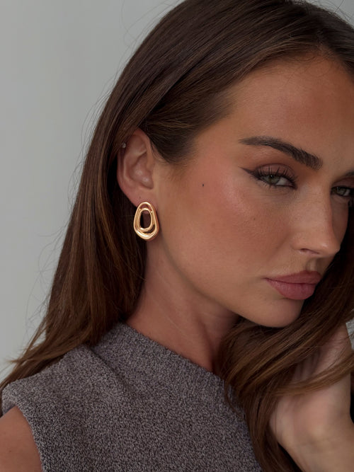 Be Alright Earrings Gold