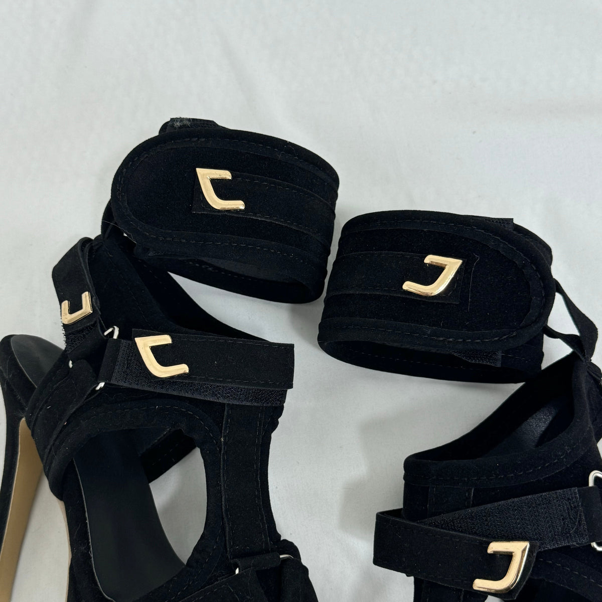 Fish-Mouth Velcro Slip-On Sandals