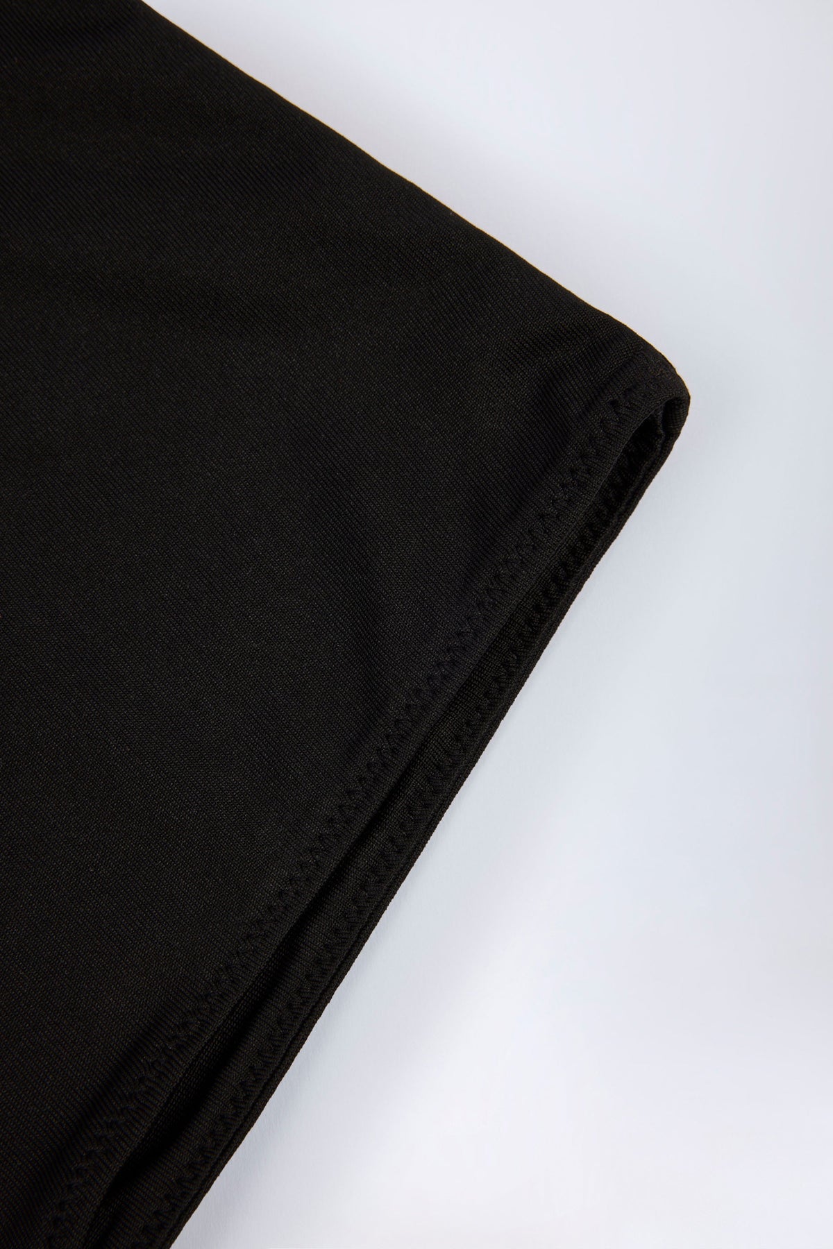 Slinky Jersey Low-Rise Hot Pants in Black