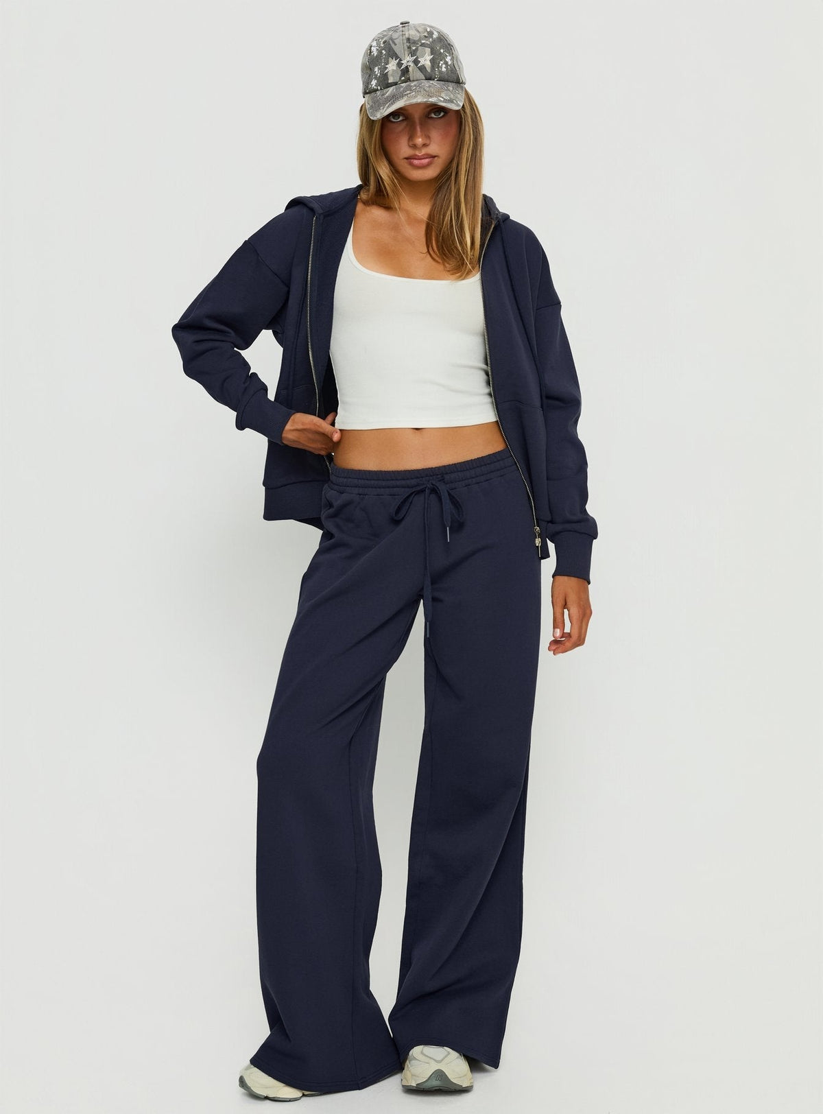 Dodie Wide Leg Pants Navy