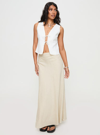 All In Maxi Skirt Beige
