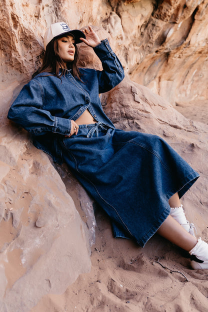 Arlo Denim Maxi Skirt - FINAL SALE