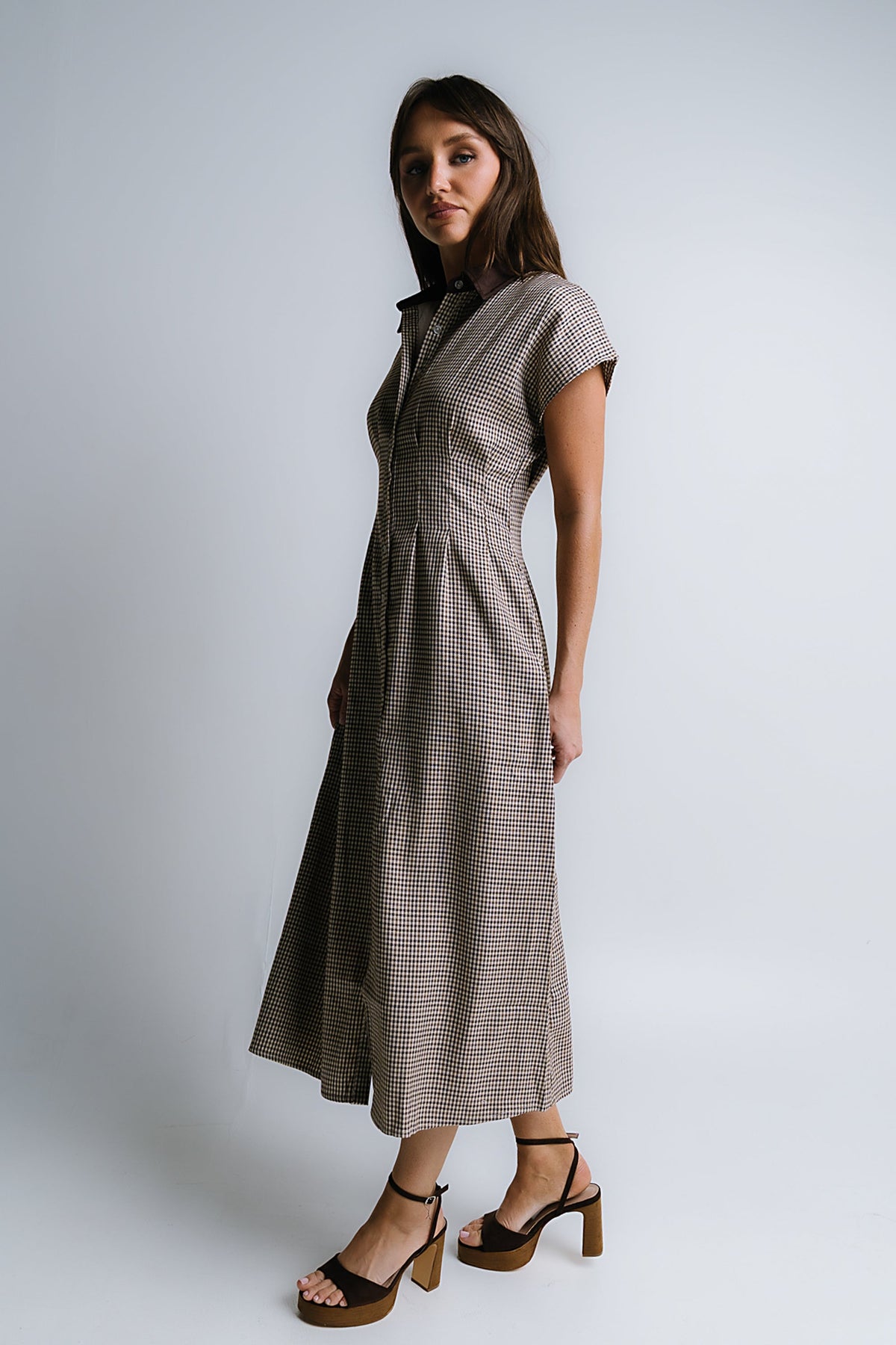 Andie Houndstooth Maxi Dress - FINAL SALE