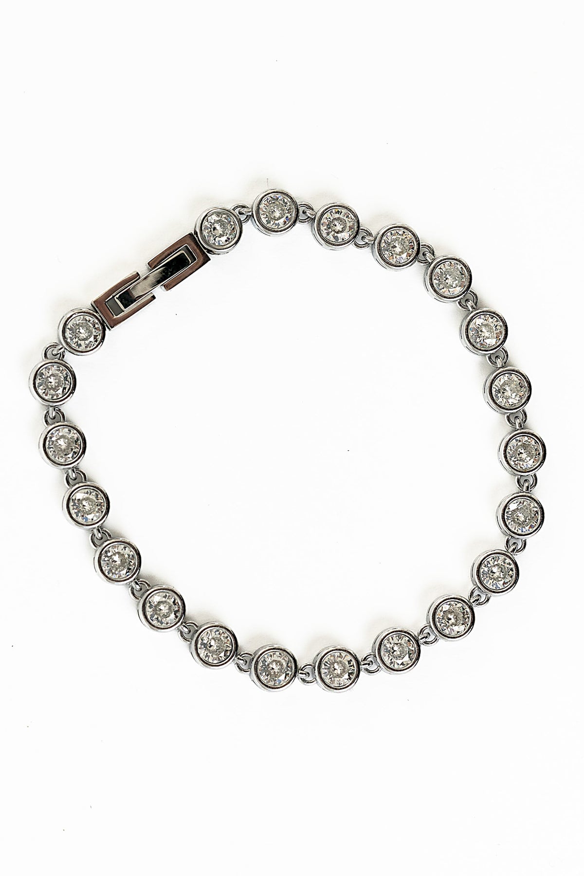 Georgie Rhinestone Bracelet in Silver