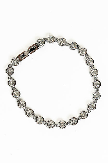 Georgie Rhinestone Bracelet in Silver