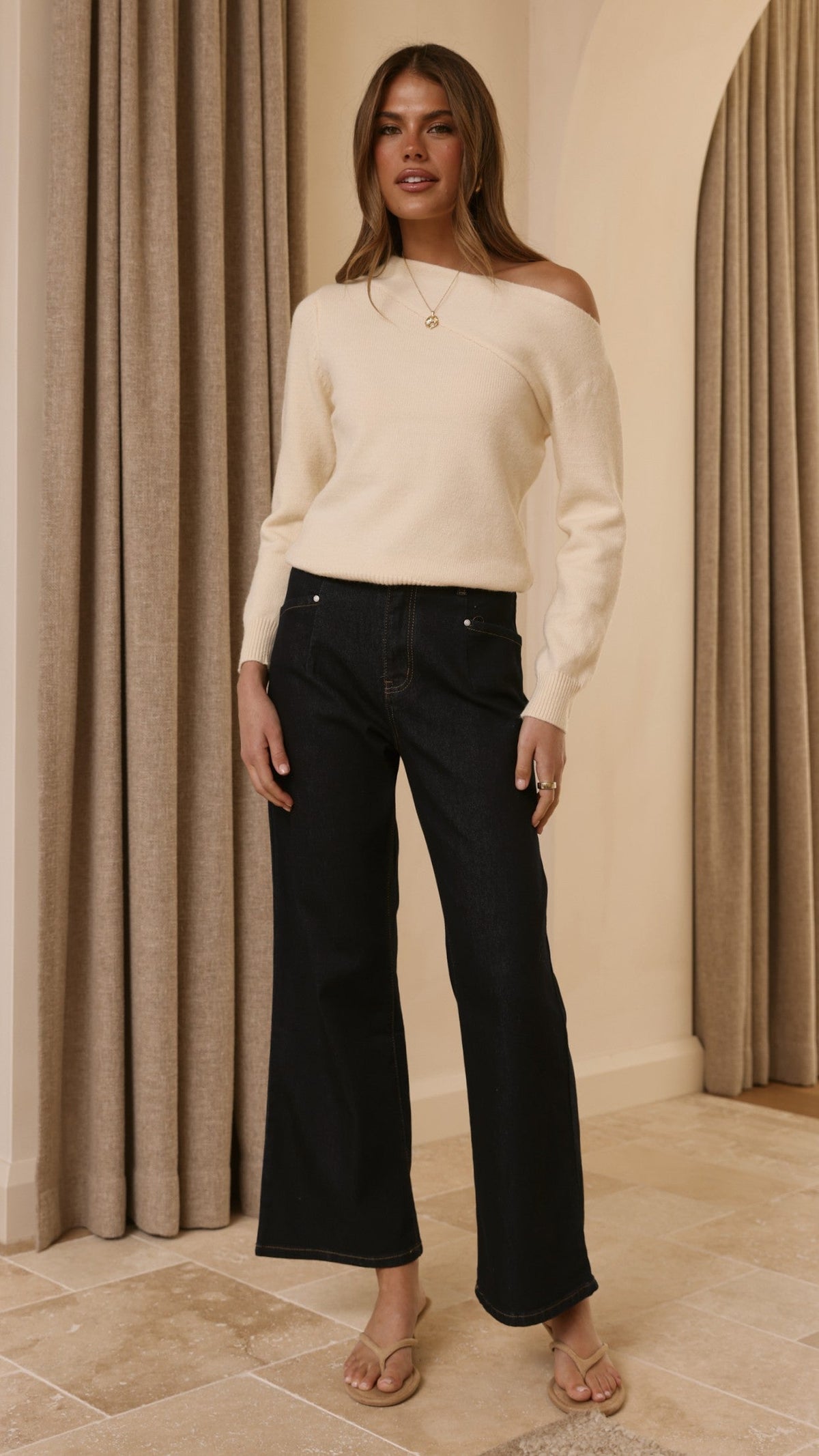 Briella Boat Neck Sweater - Butter