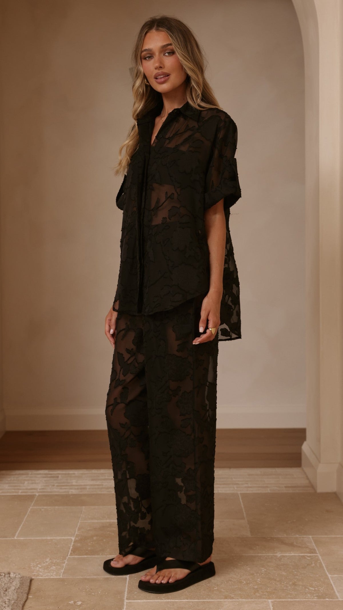 Mollie Lace Pants - Black