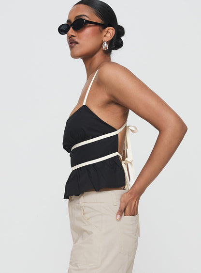 Daxon Top Black / Cream
