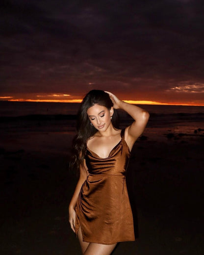 Havanna Mini Dress - Chocolate