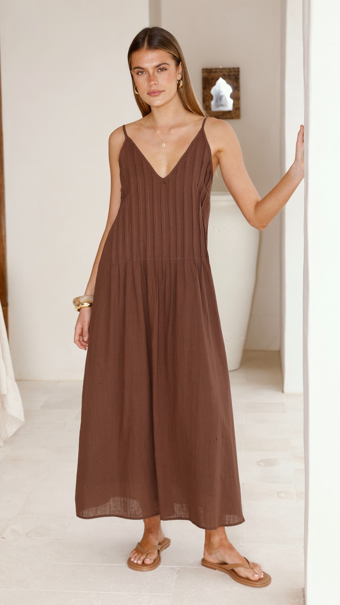 Aspen Maxi Dress - Chocolate