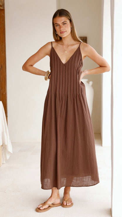 Aspen Maxi Dress - Chocolate