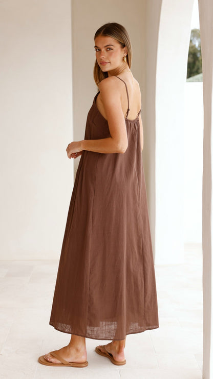 Aspen Maxi Dress - Chocolate