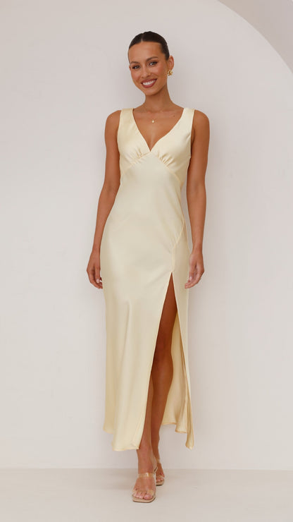 Taylor Maxi Dress - Lemon