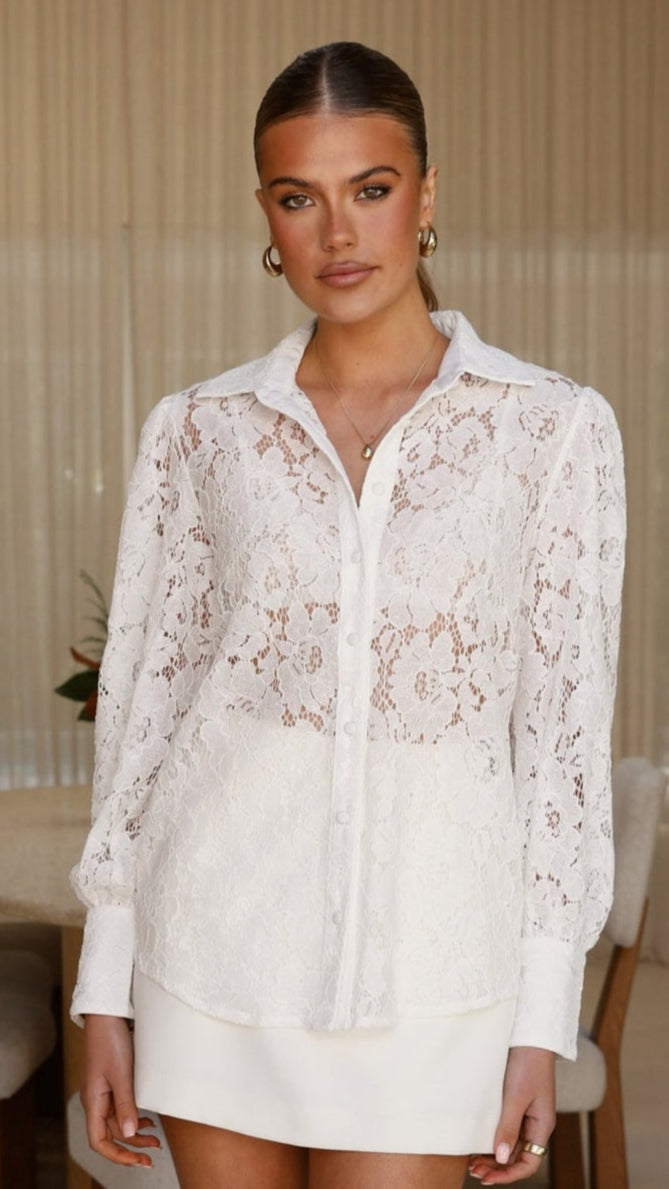 Vivian Lace Top - White