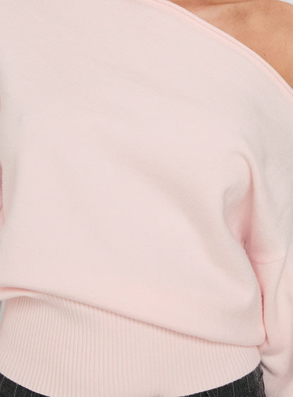 Accomplish Off Shoulder Jumper Pink