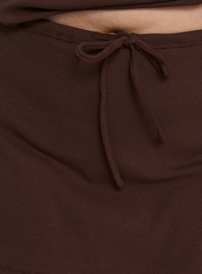 Baseline Rib Skort Brown Curve