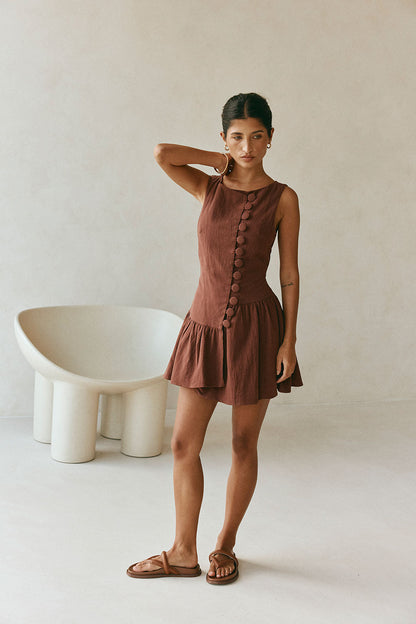 Alfresco Dress - Chocolate