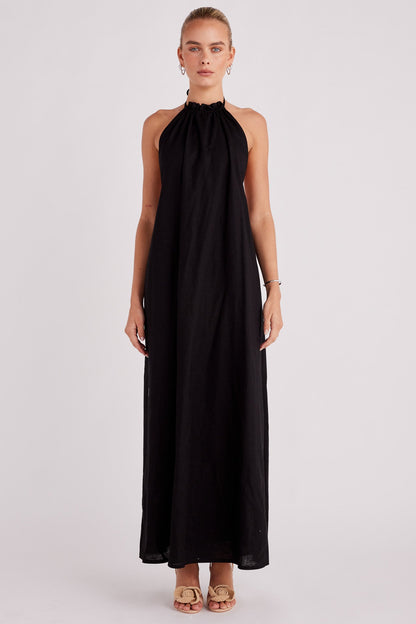 Alysse Halter Maxi Dress - Black