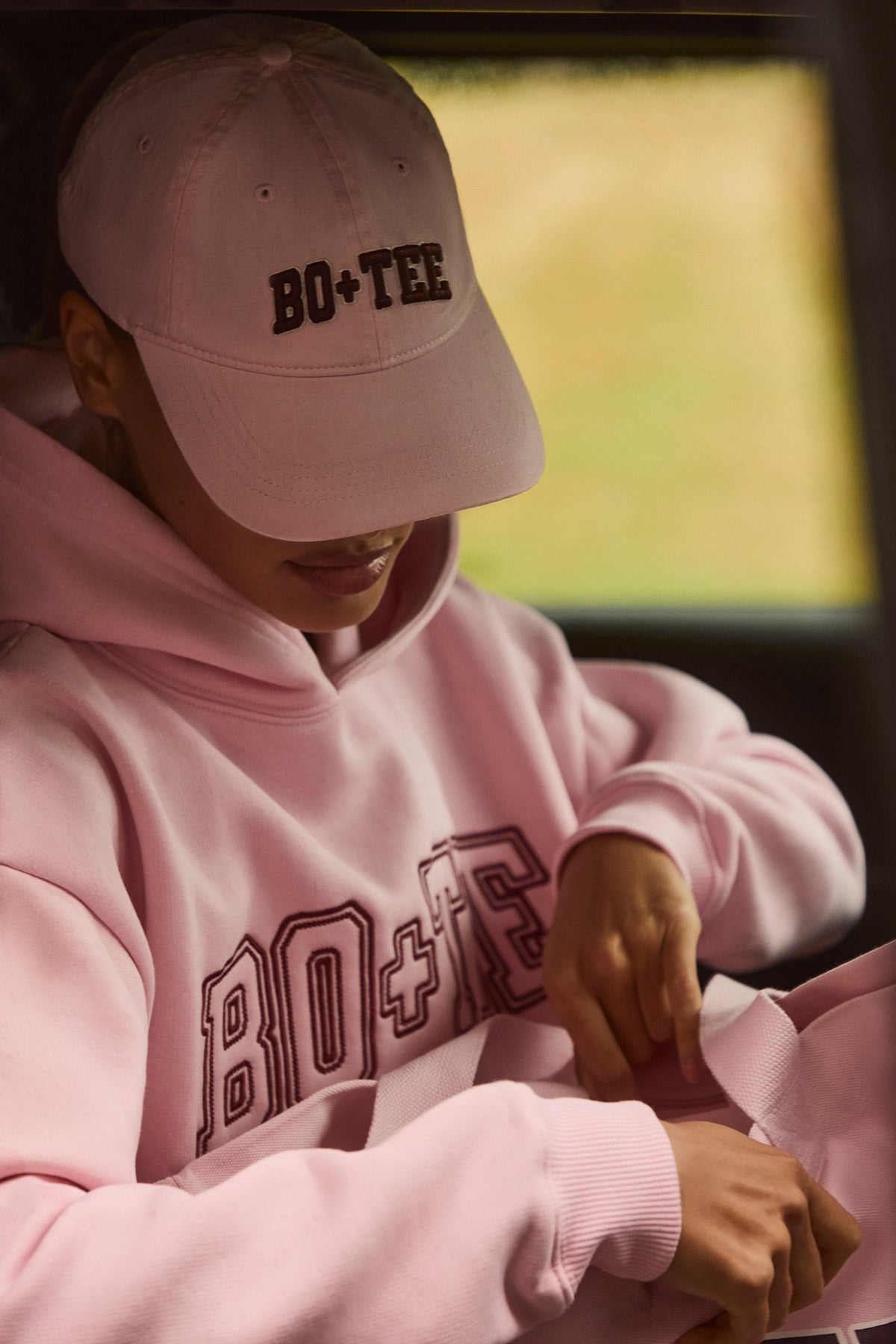 Baseball Cap in Powder Pink