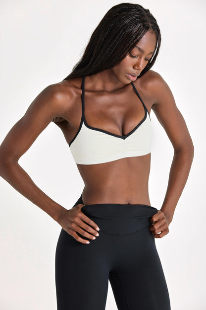 Soft Active Sports Bra in Ivory