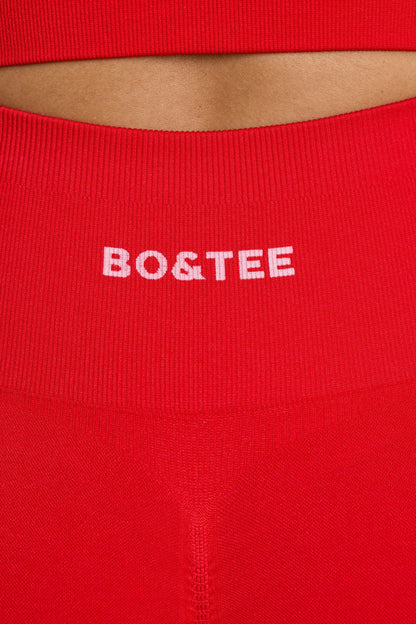 Define Luxe High-Waist Leggings in Red