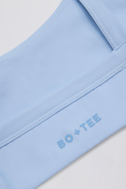 Soft Active Seam-Detail Sports Bra in Sky