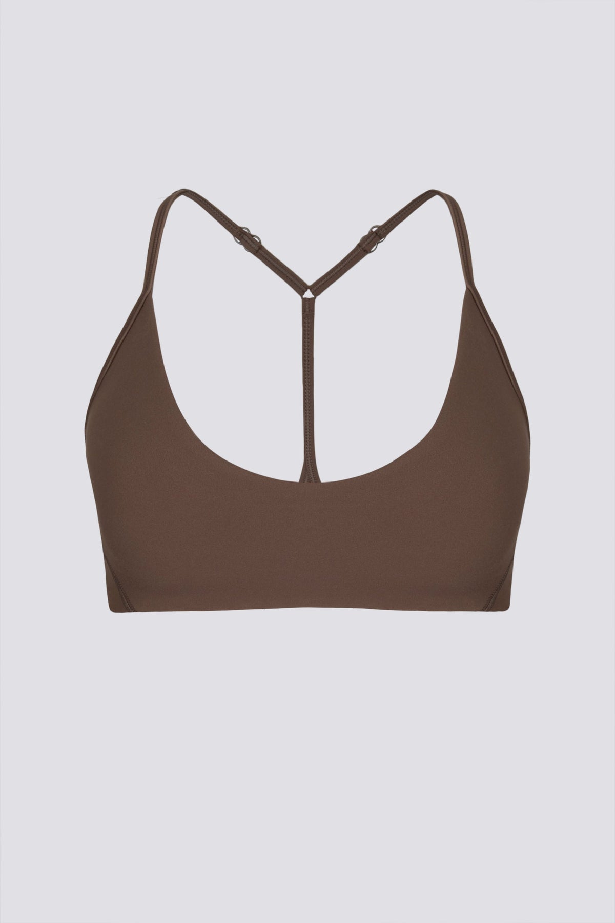 Soft Active Racerback Sports Bra in Cocoa