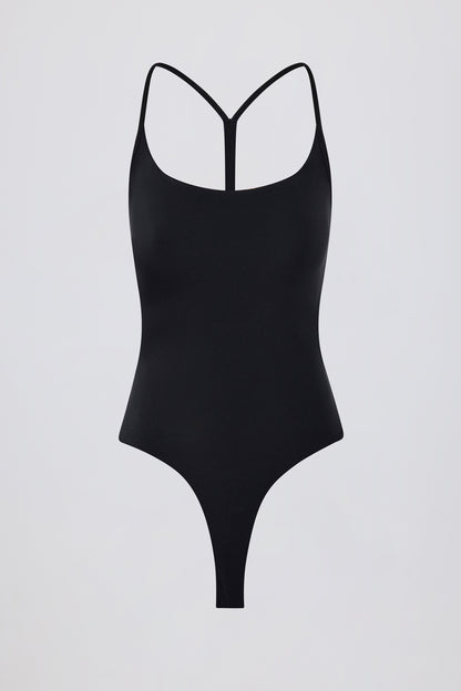 Cut-Out Bodysuit in Black