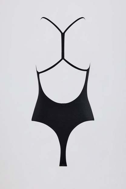 Cut-Out Bodysuit in Black